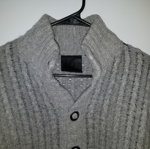 Couture Gray Wool Sweater L - Picture 3 of 5